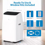 14000 BTUs Inverter Portable Air Conditioner and Heater, Portable AC Unit for Rooms Up to 750 Sq. Ft, with Remote Control Energy-Saving 13.6