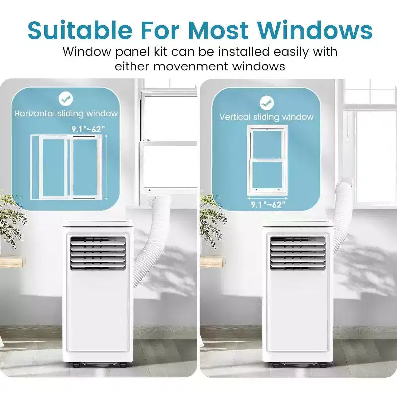 Climatiseur portable ZAFRO, Climatiseur avec fonctions de refroidissement, de ventilation, de déshumidification, mode veille, 55 dB, refroidit jusqu'à 42 m²