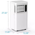 ZAFRO Portable Air Conditioners, 4 Modes Portable AC with Remote Control/LED Display/24Hrs Timer