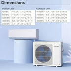 Costway 18k BTU 2 Zone Mini Split Air Conditioner 22 SEER2 208-230V Wifi Enabled
