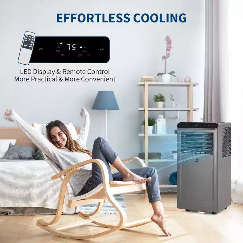 10,000 BTU Portable Air Conditioner, 3-in-1 Portable AC Unit with Fan & Dehumidifier, Room Air Conditioner Cools up to 450 Sq. Ft.
