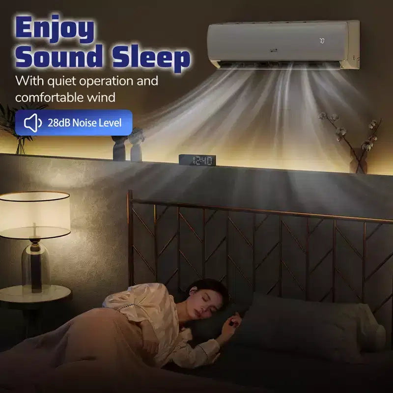 Climatiseur et Chauffage Mini Split connecté Wi-Fi Costway 11500/11500/17000/23000 BTU, compatible Alexa