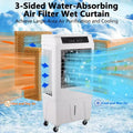 3000CFM Swamp Cooler, Evaporative Air Cooler with Remote Control and 12H Timer, 4 Ice Packs, 3 Modes & Wind Speeds for Outdoor Indoor Use, 10.3 Gallon