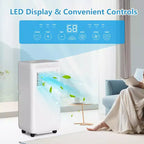 Climatiseur portatif de 8 000 BTU pour une pièce jusqu'à 32,5 m², unité de climatisation portative avec télécommande, mode veille, kit de fenêtre inclus