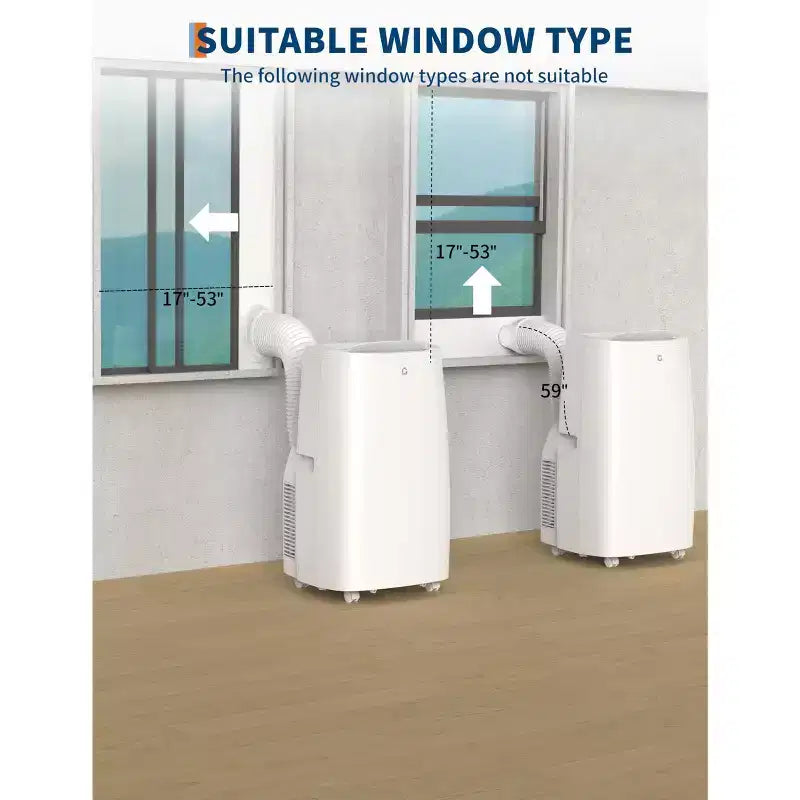 3-in-1 14,000 BTU Portable Air Conditioner, Portable AC Units for Rooms with Dehumidifier & Fan, Room Air Conditioner Cools Up to 750 Sq. Ft