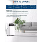 Acekool 12,000 BTU Portable AC - 3-in-1 Cooling, Dehumidifier & Fan for Rooms Up to 550 Sq.Ft, LED Display, Remote Control