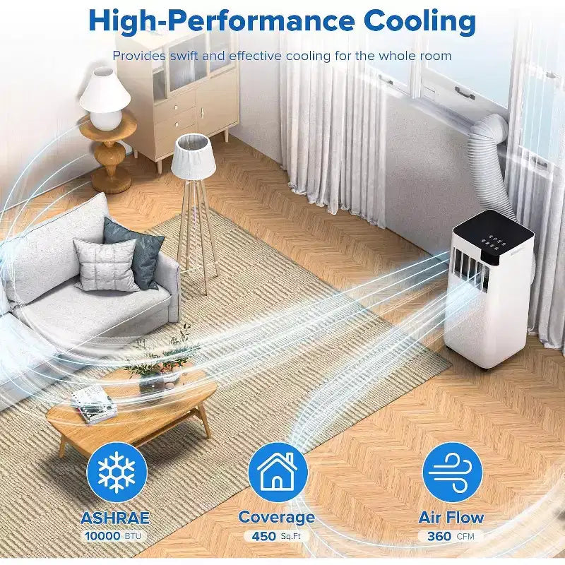 ZAFRO Portable Air Conditioners, Portable AC Unit with Cool, Fan & Dry Modes/Fast Cooling/Energy Efficient/Remote Control