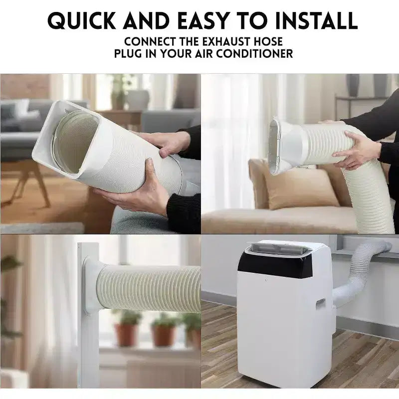 Climatiseur portable Acekool 10000 BTU, 3-en-1 CA avec ventilateur et déshumidificateur, télécommande, 3 vitesses, minuterie 24h, rafraîchit les pièces jusqu'à 42 m², installation facile