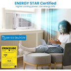 Acekool 10000 BTU Window Air Conditioner, Smart Wi-Fi AC Unit Cools Rooms Up to 450 Sq.Ft, Quiet Energy Saving, Remote App Control, Easy Install