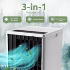 Acekool 8000 BTU Portable Air Conditioner, Quiet 3-in-1 AC with Remote, Cools Up to 350 Sq.Ft, Dehumidifier, Fan, 24H Timer
