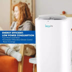 SereneLife 14,000 BTU Portable Air Conditioner with Dehumidifier & Fan - Built-in WiFi, 500 Sq Ft Coverage, Remote & Window Kit - SLPAC14.5