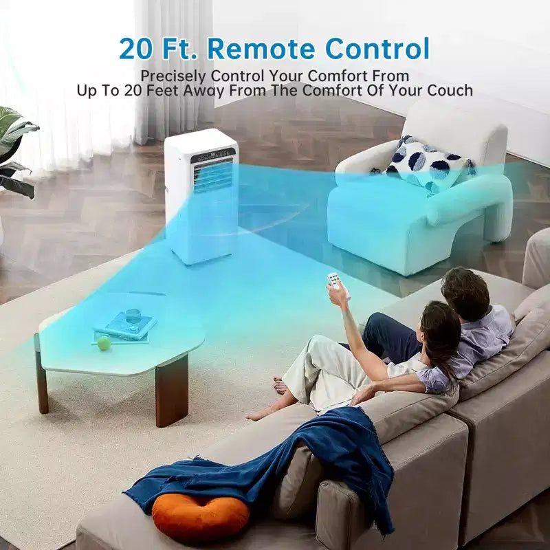 8000BTU Portable Air Conditioner with Efficient Cooling, Compact and Lightweight Design for Easy Portability, Ideal for Small to Medium Rooms