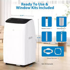 Climatiseur et Chauffage Portable Acekool 14 000 BTU, Climatiseur 4-en-1 avec Déshumidificateur, Ventilateur, Télécommande, Minuteur, Refroidit et Chauffe Jusqu'à 70 m², Kit Fenêtre