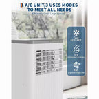Acekool 8,000 BTU Portable Air Conditioner  3-in-1 AC/Dehumidifier/Fan, Cools 350 sq ft, Quiet Sleep Mode, Remote Control & Window Kit