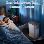 Climatiseur et Chauffage Portable Acekool 10 000 BTU, 3-en-1 Climatiseur, Pompe à Chaleur, Ventilateur, Déshumidificateur, Télécommande, Minuteur 24H, Refroidit 42 m², Kit Fenêtre