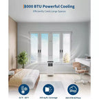 Acekool 8,000 BTU Portable Air Conditioner, 4-in-1 AC Dehumidifier Fan, Remote, Timer, for Rooms up to 350 Sq. Ft, Window Kit