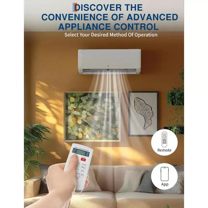Climatiseur et pompe à chaleur Acekool Mini Split 18000 BTU, Inverter 19 SEER2, WiFi, système sans conduit pour pièces jusqu'à 116 m², kit d'installation inclus