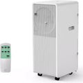 Acekool 8,000 BTU Portable Air Conditioner, 3-in-1 AC Dehumidifier Fan, Dual Motors, Auto Swing, Remote, for Rooms up to 350 Sq. Ft, White