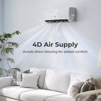 Costway 9100BTU Wifi Enabled Mini Split AC 20.5 SEER2115V Inverter Air Conditioner White/Gray