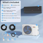 Costway 9100BTU Wifi Enabled Mini Split AC 20.5 SEER2115V Inverter Air Conditioner White/Gray