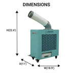 Equator 3-in-1 AC Heat Air 9000BTU Outdoor Air Conditioner IP24 Casters 110V