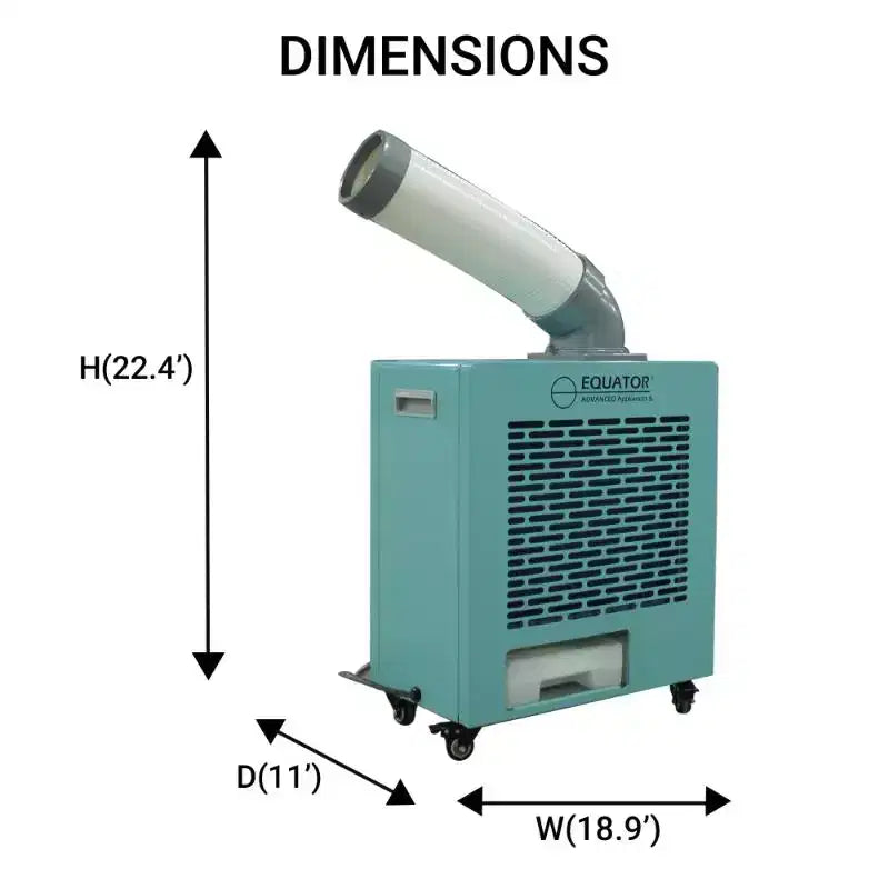 Equator 3-in-1 AC Heat Air 9000BTU Outdoor Air Conditioner IP24 Casters 110V