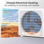 Costway 24000 BTU Mini Split Air Conditioner Heater with 2 Ton Heat Pump Installation Kit