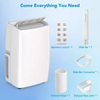 10000 BTU Portable Air Conditioner, Home AC/Air Conditioner with Remote Control for Room up to 450 Sq.Ft, 3-in-1 Functions/24 Hrs Timer/Caster Wheels