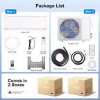 Climatiseur et Chauffage Mini Split Sans Conduit avec Technologie Inverter - 22 SEER2 - Blanc