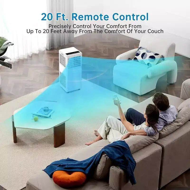 Climatiseur portable Acekool 8 000 BTU, 3-en-1 CA avec ventilateur et déshumidificateur, mode veille, refroidit des pièces jusqu'à 23 m²