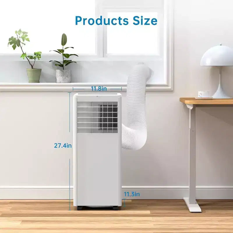 Climatiseur portable Acekool 8 000 BTU, 3-en-1 CA avec ventilateur et déshumidificateur, mode veille, refroidit des pièces jusqu'à 23 m²