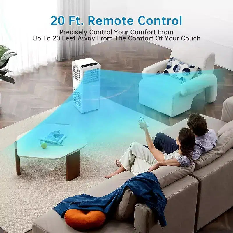 Climatiseur portable Acekool 8 000 BTU, 3-en-1 CA avec ventilateur et déshumidificateur, mode veille, refroidit des pièces jusqu'à 23 m²