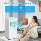 Climatiseur portable Acekool 8 000 BTU, ventilateur et déshumidificateur 3-en-1, climatiseur silencieux avec télécommande, minuterie, kit de fenêtre pour pièces jusqu'à 32,5 m²