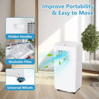 Climatiseur portable Acekool 8 000 BTU, ventilateur et déshumidificateur 3-en-1, climatiseur silencieux avec télécommande, minuterie, kit de fenêtre pour pièces jusqu'à 32,5 m²