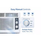 Climatiseur de fenêtre Acekool 5 000 BTU, Climatiseur de fenêtre à refroidissement rapide avec télécommande, minuterie, refroidissement silencieux pour les petites pièces jusqu'à 28 m²