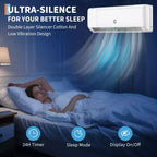 9000 BTU Mini Split Air Conditioner, 18.5 SEER2 208-230V Split Unit Ac and Heat Cool Up to 450 Sq.Ft