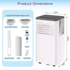 10000 BTU Portable Air Conditioner with Heater 3 in-1 Cooling, AC Portable Air Conditioner