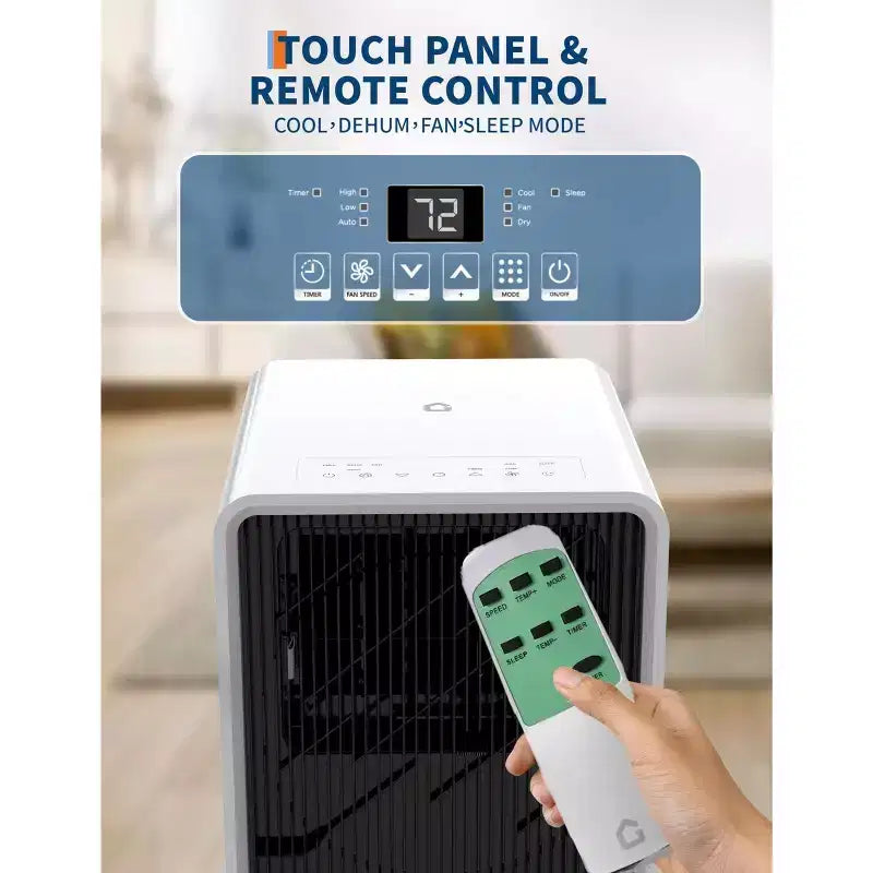 14,000 BTU Drainage-free Portable Air Conditioner for Indoor Rooms, 3 in-1 AC Unit for Bedroom 225-300 Sq.Ft