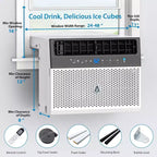 U-Shaped 8,000 BTU Window Air Conditioner  Ultra Quiet  Energy Efficient  Adjustable Depth  Remote Control  Washable Filter