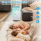 Climatiseur et déshumidificateur portables, 14 000 BTU pour pièces de 70 m², avec mode veille, ventilateur oscillant, minuterie, télécommande et kit fenêtre