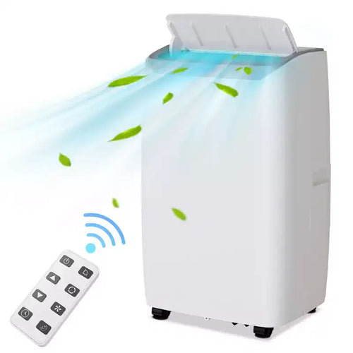 14,000 BTU Portable Air Conditioner with Built-In Dehumidifier - Portable AC Unit for Rooms Up to 750 Sq Ft, Remote Control, Window Mount Exhaust Kit