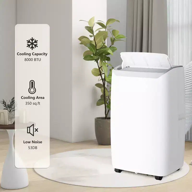 Powerful 12,000 BTU Portable AC Unit - 3-in-1 Cooling for 550 Sq.Ft. Rooms with Dehumidifier, Fan & Quiet Sleep Mode. Full Control 24H Timer & Remote