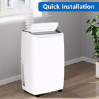 Powerful 12,000 BTU Portable AC Unit - 3-in-1 Cooling for 550 Sq.Ft. Rooms with Dehumidifier, Fan & Quiet Sleep Mode. Full Control 24H Timer & Remote