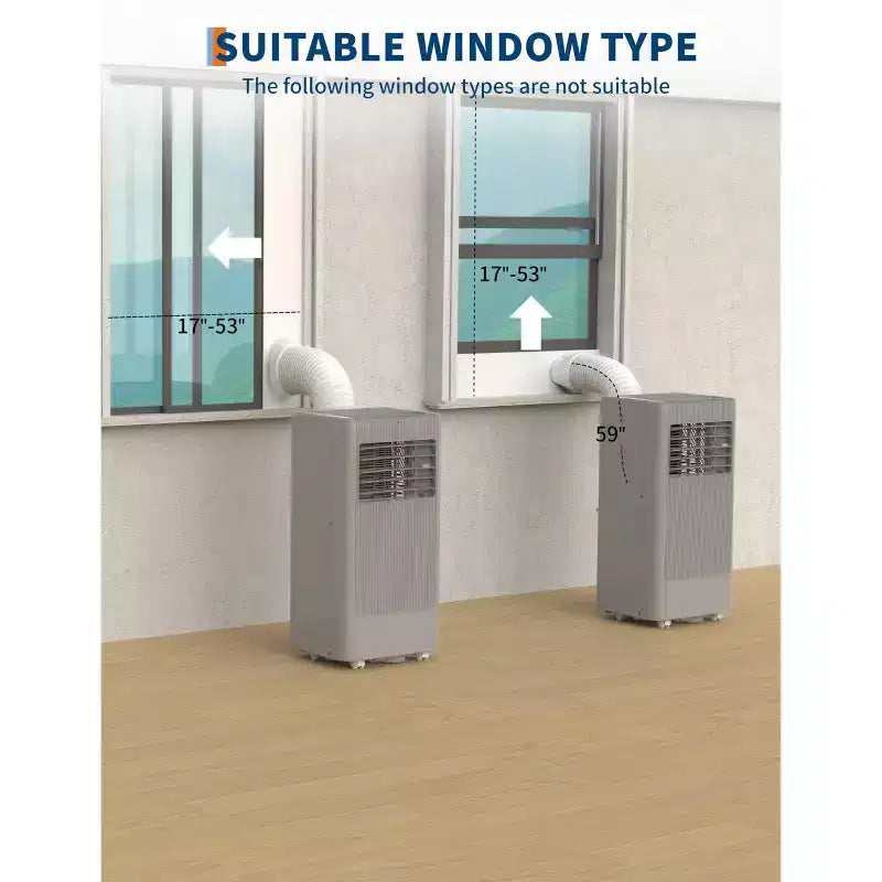 10000 BTU Portable Air Conditioner, Quiet 3 in-1 Cooling Unit for Rooms Up to 450 Sq.Ft, Includes Dehumidifier & Fan Modes