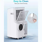 12,000 BTU 3-in-1 Portable AC  Cools & Dehumidifies up to 750 Sq.Ft. with Remote, Sleep Mode, Timer & Installation Kit. Ideal for Dorm, Office, Home