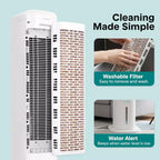 SereneLife Portable Evaporative Air Cooler  5L Detachable Water Tank - White