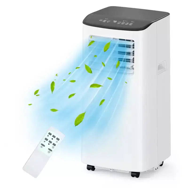 8000 BTU Portable Air Conditioner for Rooms Up to 350 Sq Ft, 3-in-1 AC Unit with Fan, Dehumidifier, Remote & Sleep Mode