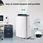 14000 BTU Portable Air Conditioner - Cooling, Dehumidifier & Fan for 700 Sq Ft with Remote & Auto Swing, One-year warranty