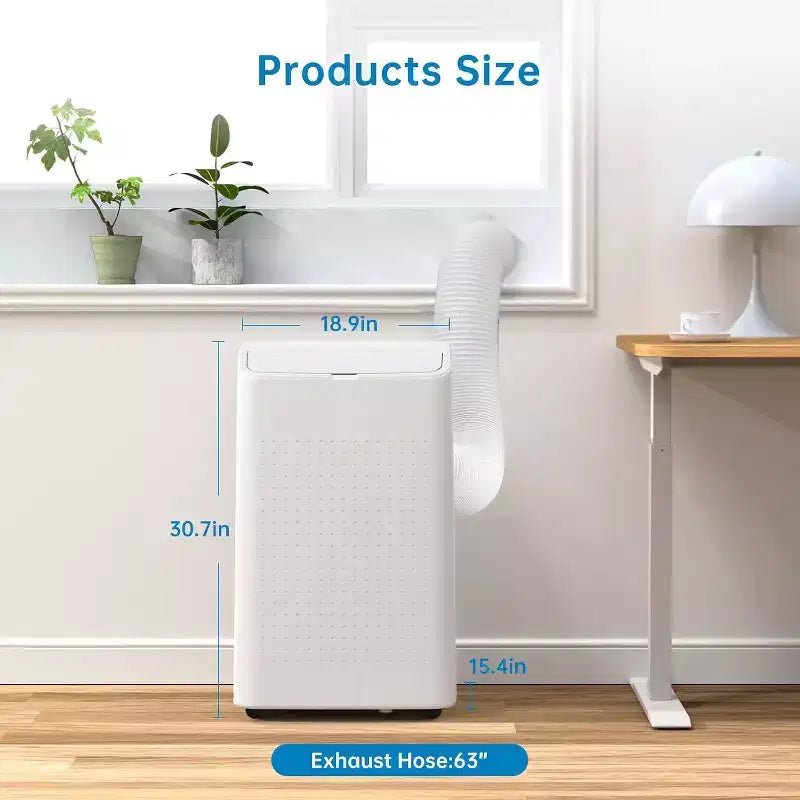 Climatiseur portable 15 000 BTU pour grandes pièces - Refroidisseur, déshumidificateur et ventilateur pour surfaces de 46 à 79 m², garantie d'un an