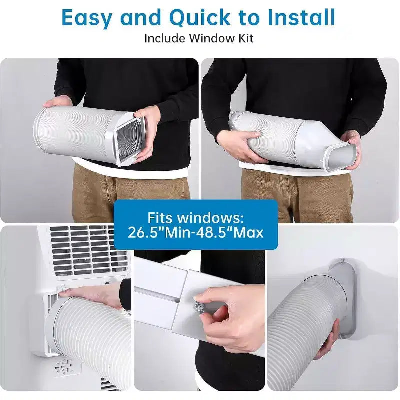 Climatiseur portable 15 000 BTU pour grandes pièces - Refroidisseur, déshumidificateur et ventilateur pour surfaces de 46 à 79 m², garantie d'un an